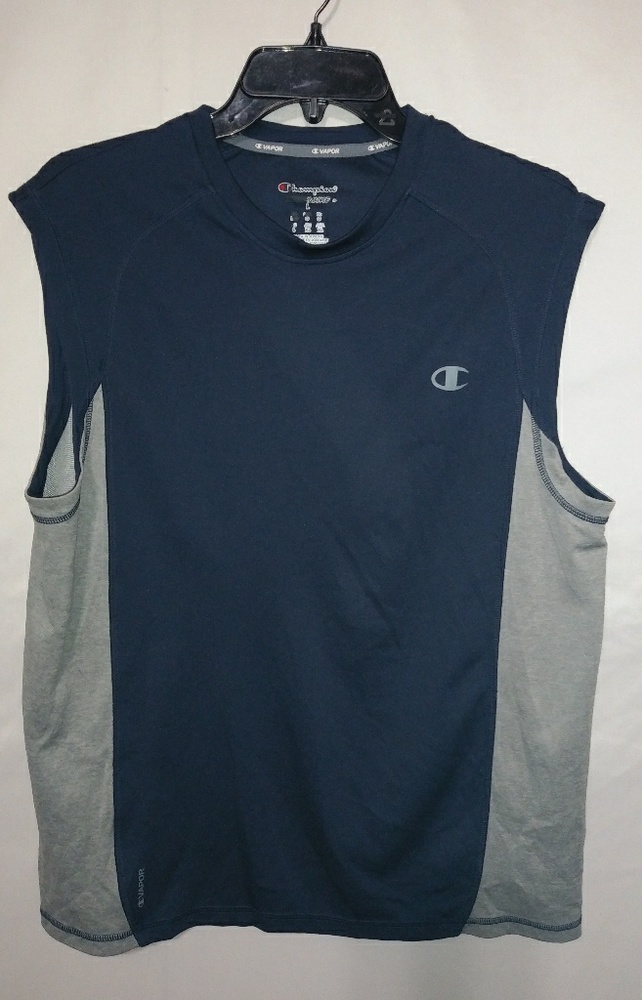 Champion Navy Vapor Mens Tank Sz Large